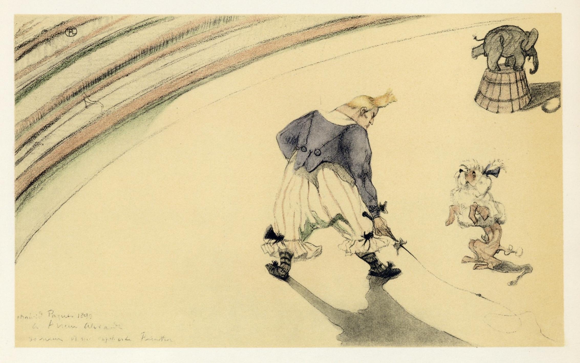 "Clown dresseur" lithograph - Print by (After) Henri Toulouse Lautrec