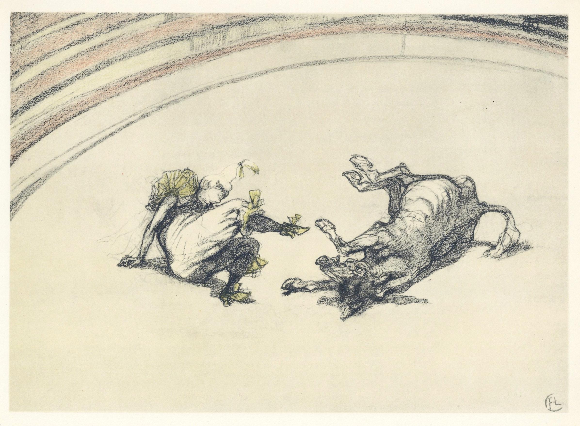 "Clownesse et cheval" lithograph - Print by (After) Henri Toulouse Lautrec