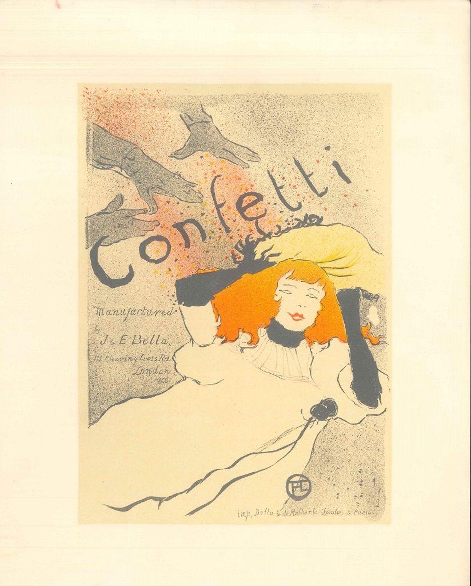 After Henri Toulouse Lautrec Confetti Original Litho After H