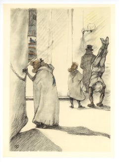 "Dans les coulisses" lithograph