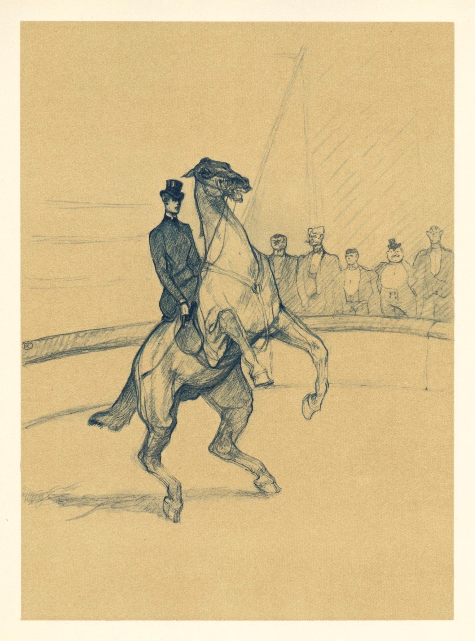 "Ecuyere de haute ecole" lithograph - Print by (After) Henri Toulouse Lautrec