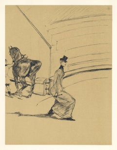 "Ecuyere de haute ecole" lithograph