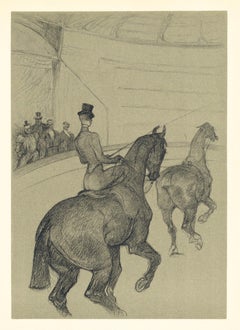 "Ecuyere de haute ecole" lithograph