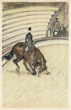 "Ecuyère de haute école" lithograph
