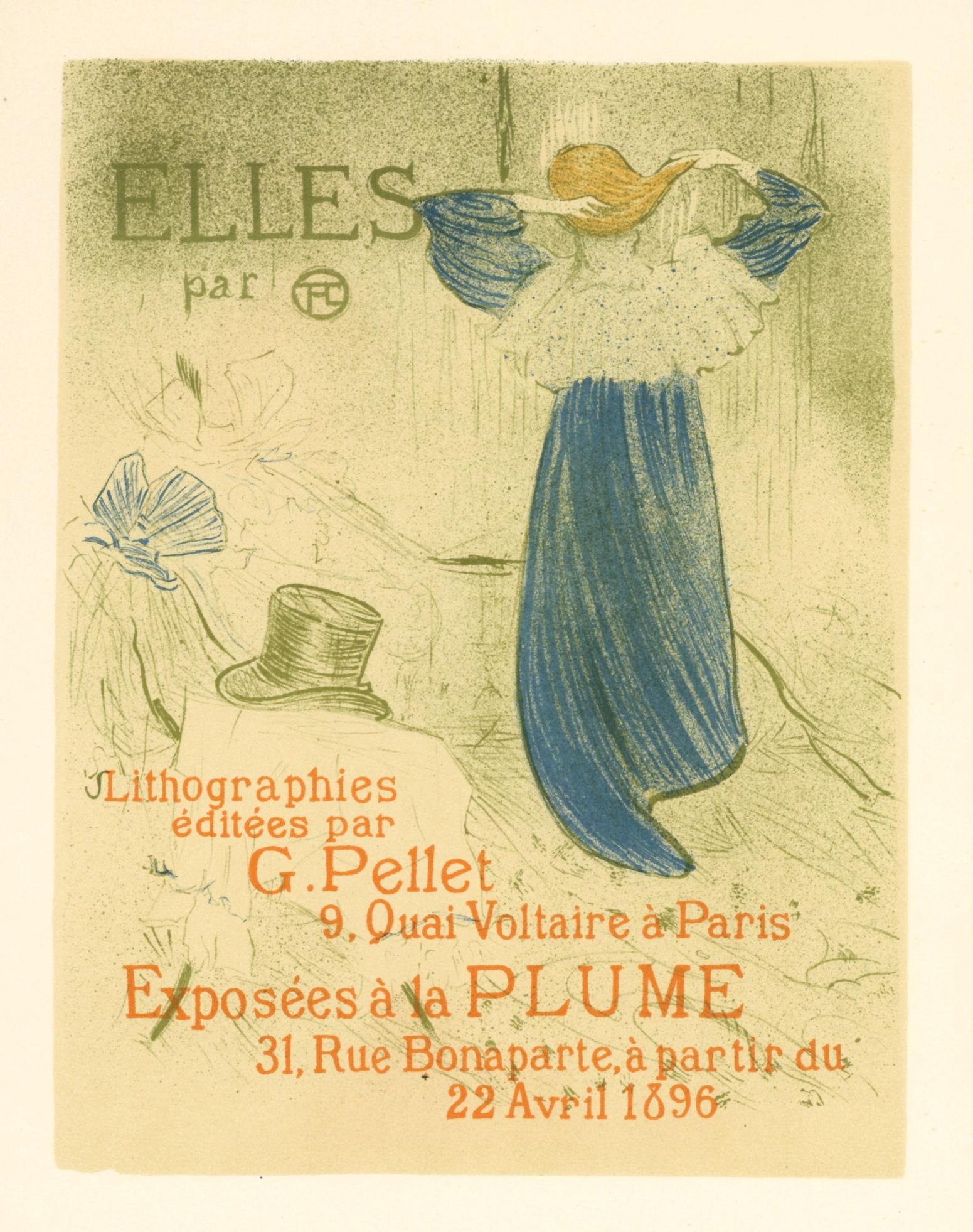 "Elles" lithograph poster - Print by (After) Henri Toulouse Lautrec