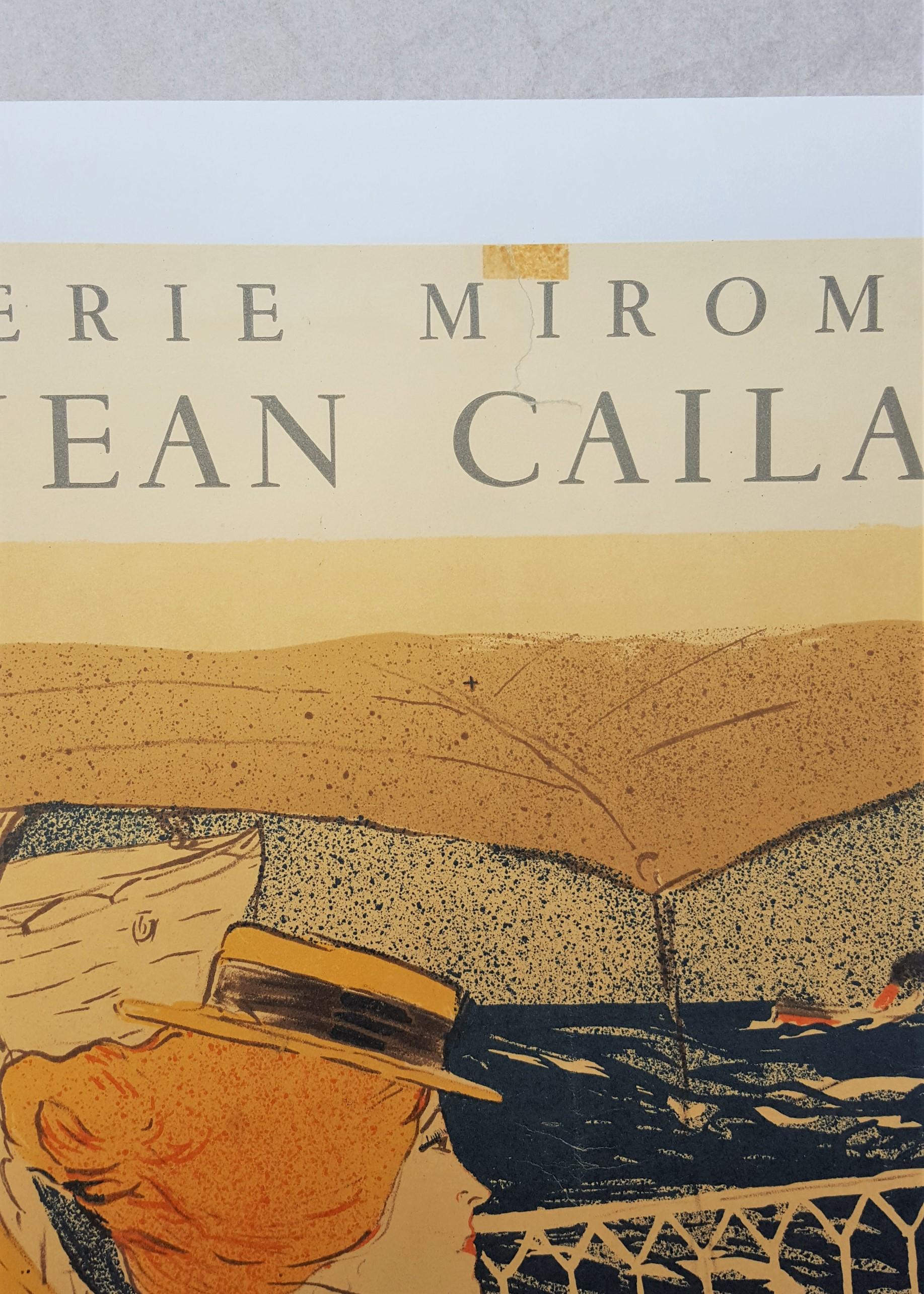 An original lithograph exhibition poster on wove paper with linen backing after French artist Henri de Toulouse-Lautrec (1864-1901) titled 