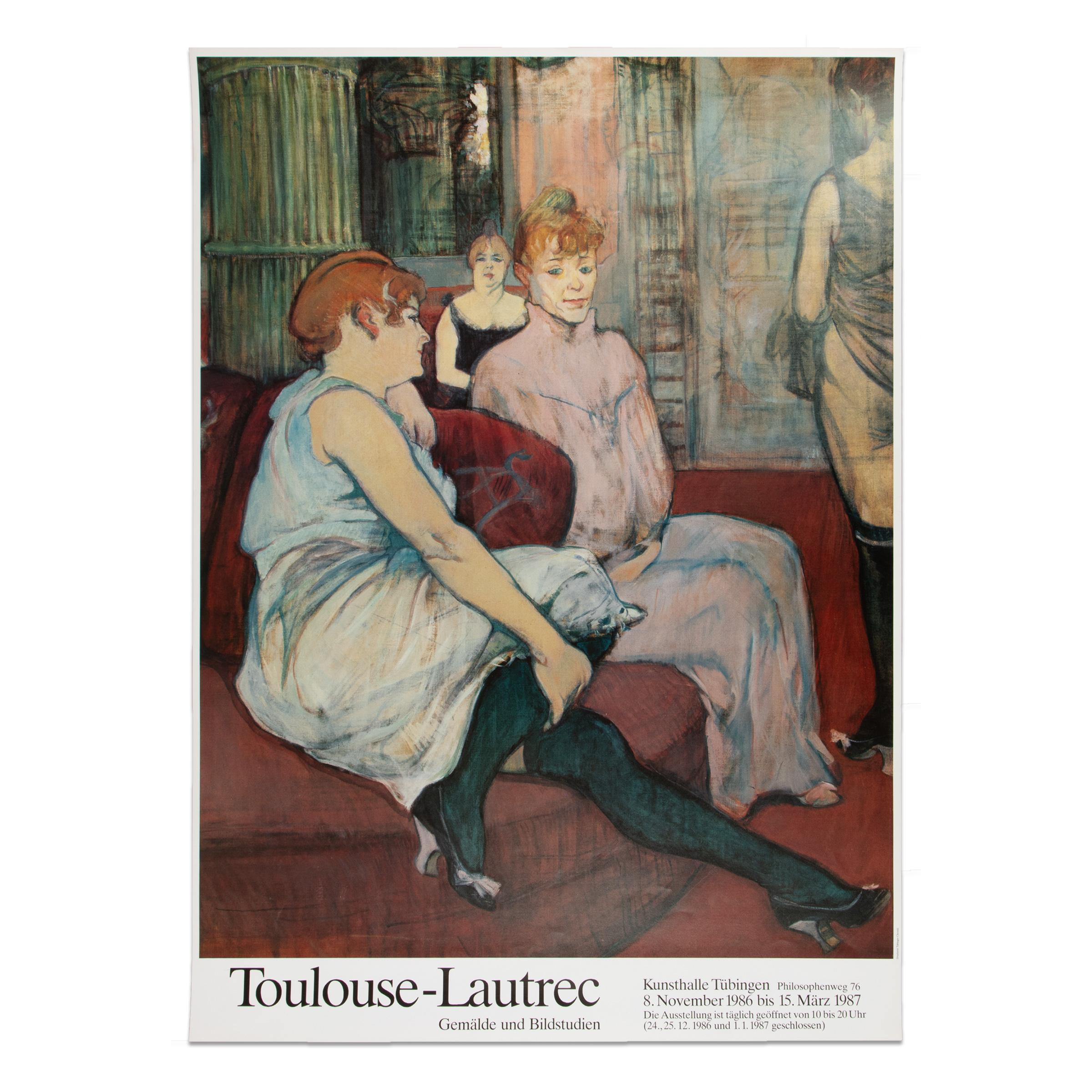 Henri Tououse-Lautrec: Poster originale della mostra del 1987, Kunsthalle Tübingen