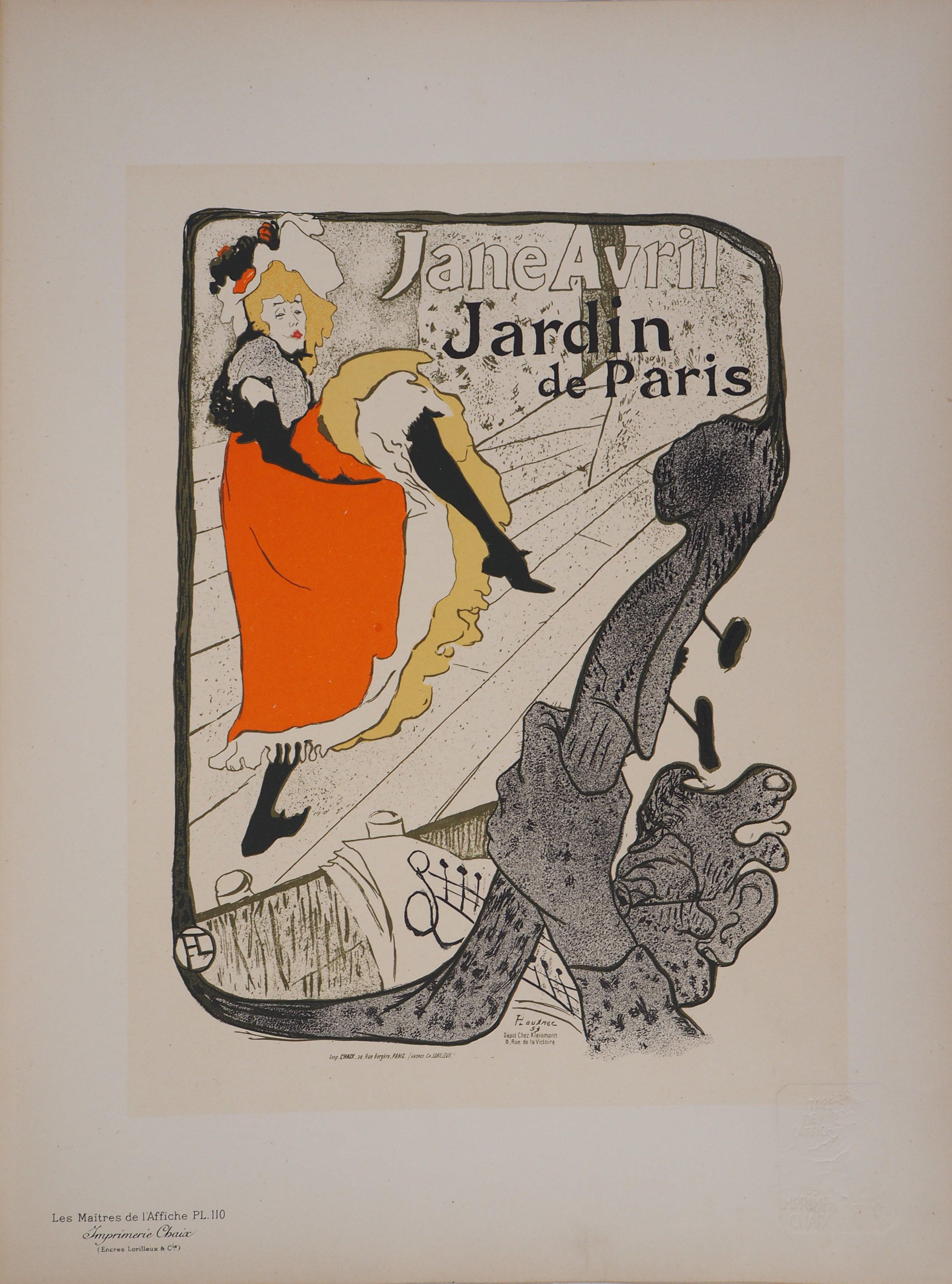 Jane Avril (Jardin de Paris) - Lithograph (Les Maîtres de l'Affiche), 1897 - Print by (After) Henri Toulouse Lautrec