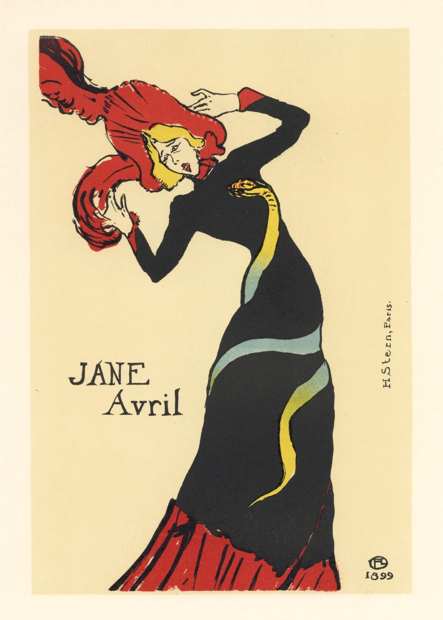 "Jane Avril" lithograph poster - Print by (After) Henri Toulouse Lautrec