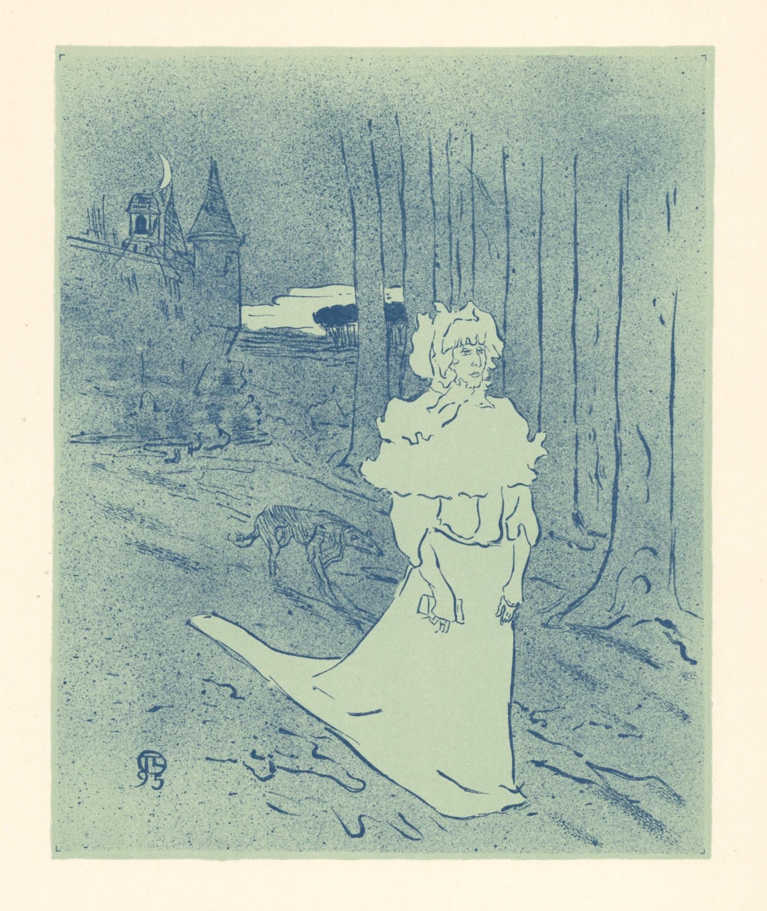 "La Chatelaine" lithograph poster - Print by (After) Henri Toulouse Lautrec