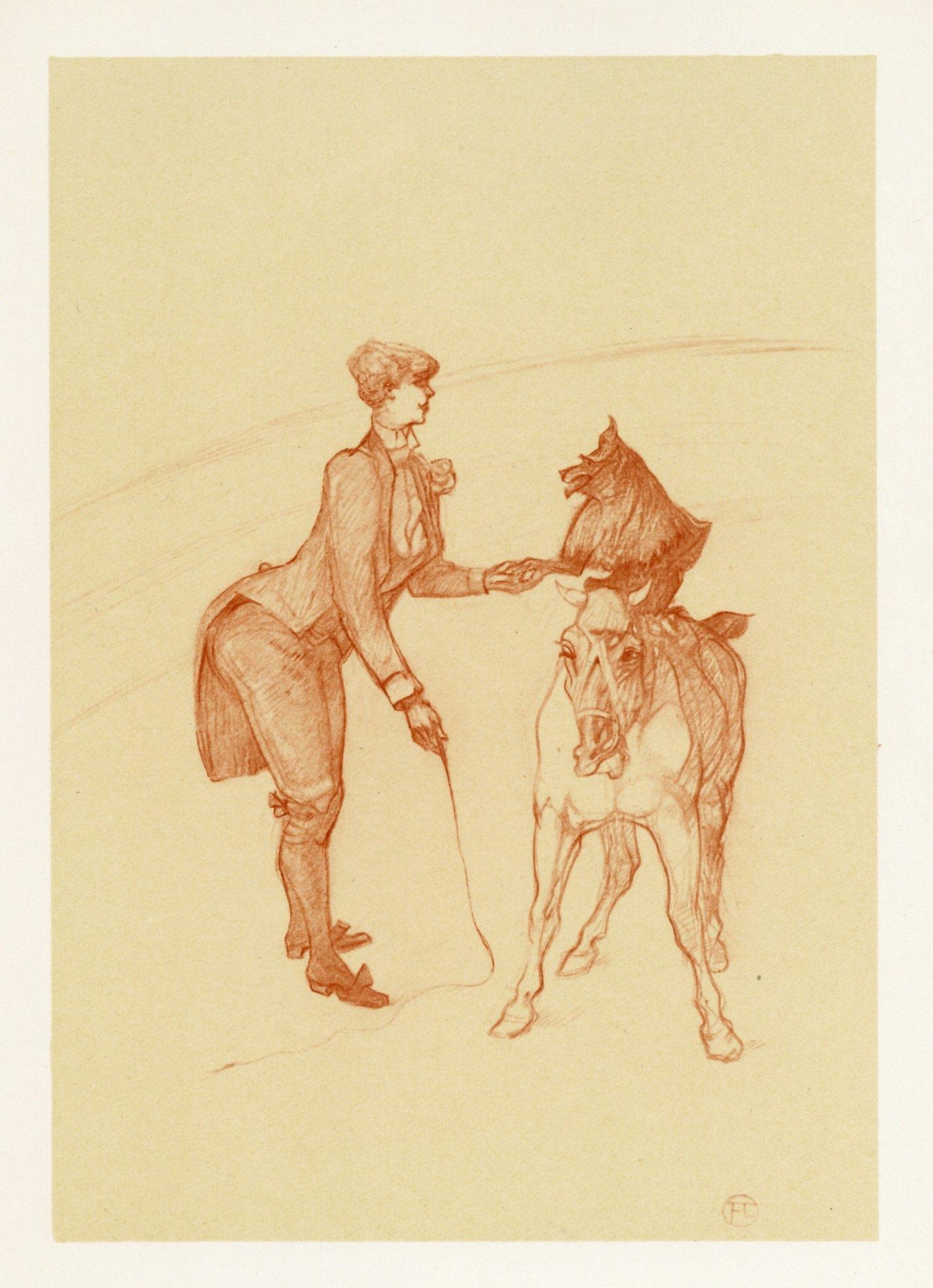 "La dresseuse d'animaux" lithograph - Print by (After) Henri Toulouse Lautrec