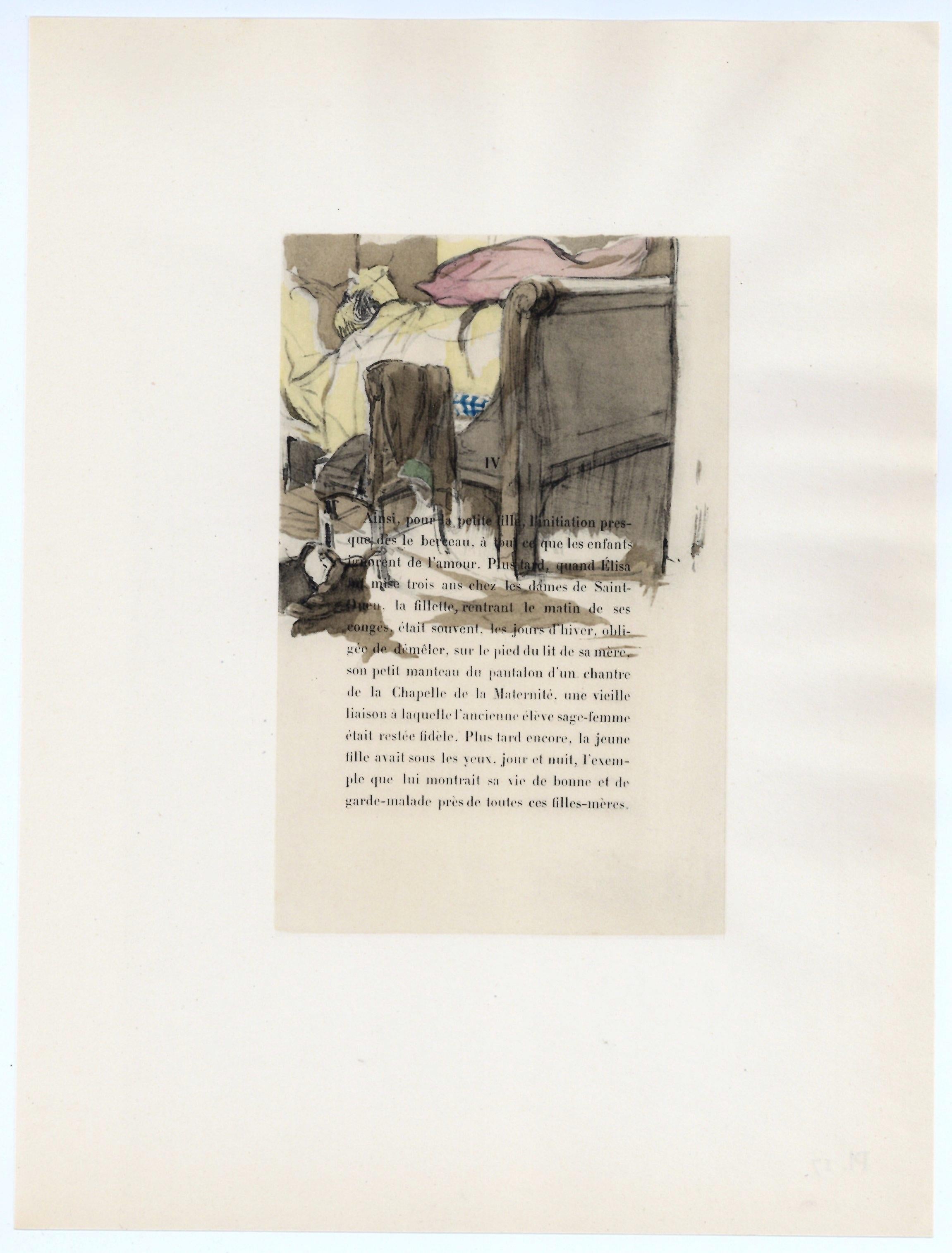 "litografia "La fille Élisa - Print di (After) Henri Toulouse Lautrec