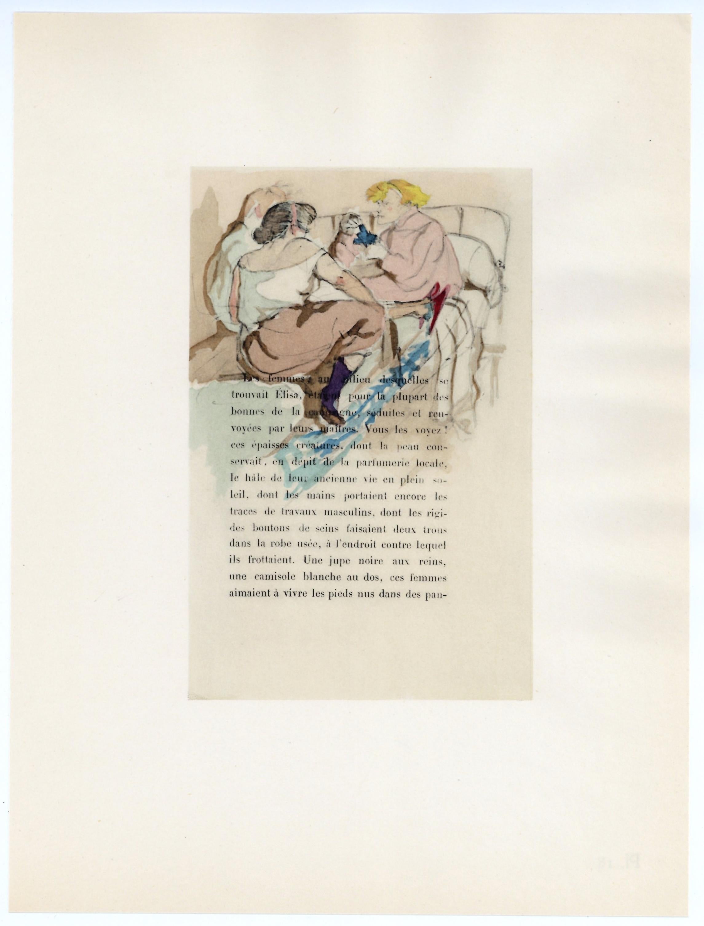 "La fille Élisa" lithograph - Print by (After) Henri Toulouse Lautrec