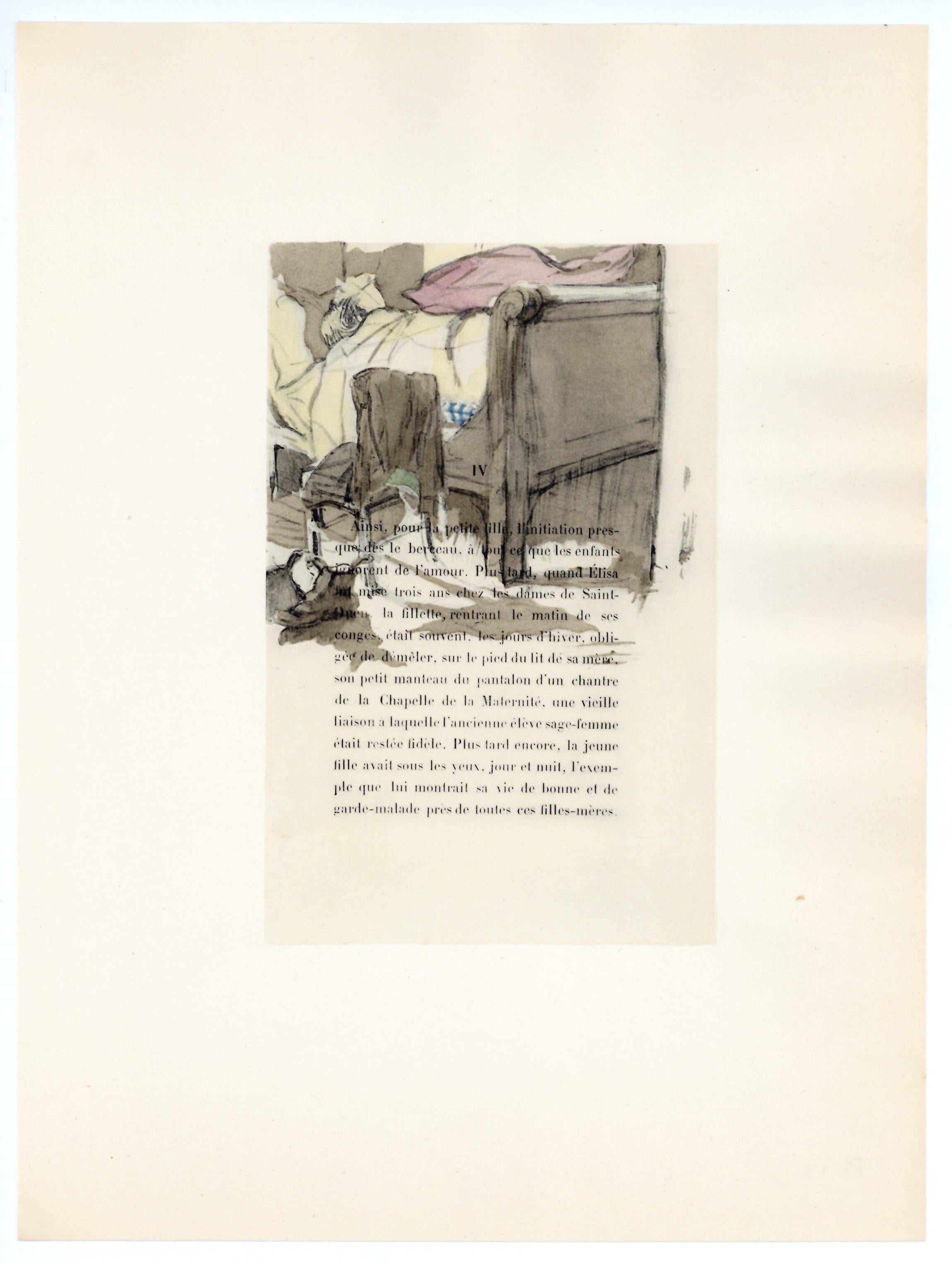 "Lithographie "La fille Élisa - Print de (After) Henri Toulouse Lautrec