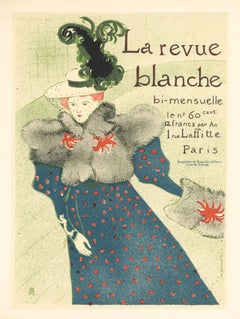 Vintage "La revue blanche" lithograph poster