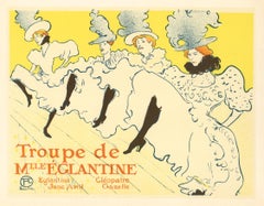 Antique "La Troupe de Mademoiselle Eglantine" lithograph poster