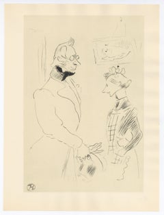 "La visite du medecin" lithograph