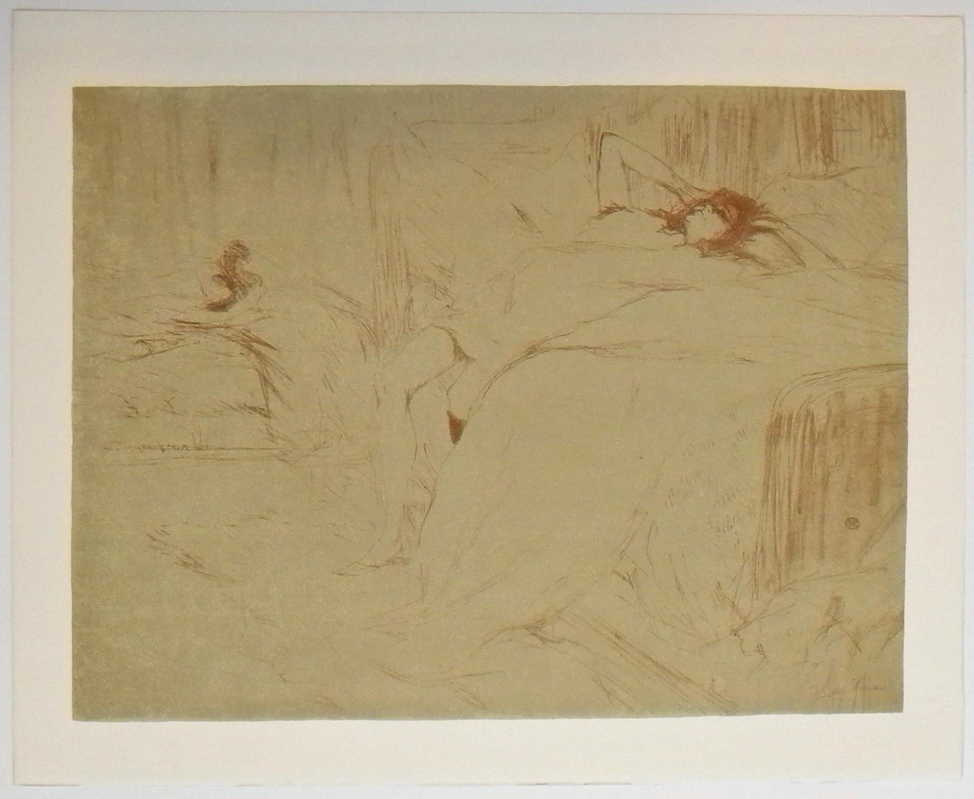 "Lassitude" lithograph - Print by (After) Henri Toulouse Lautrec