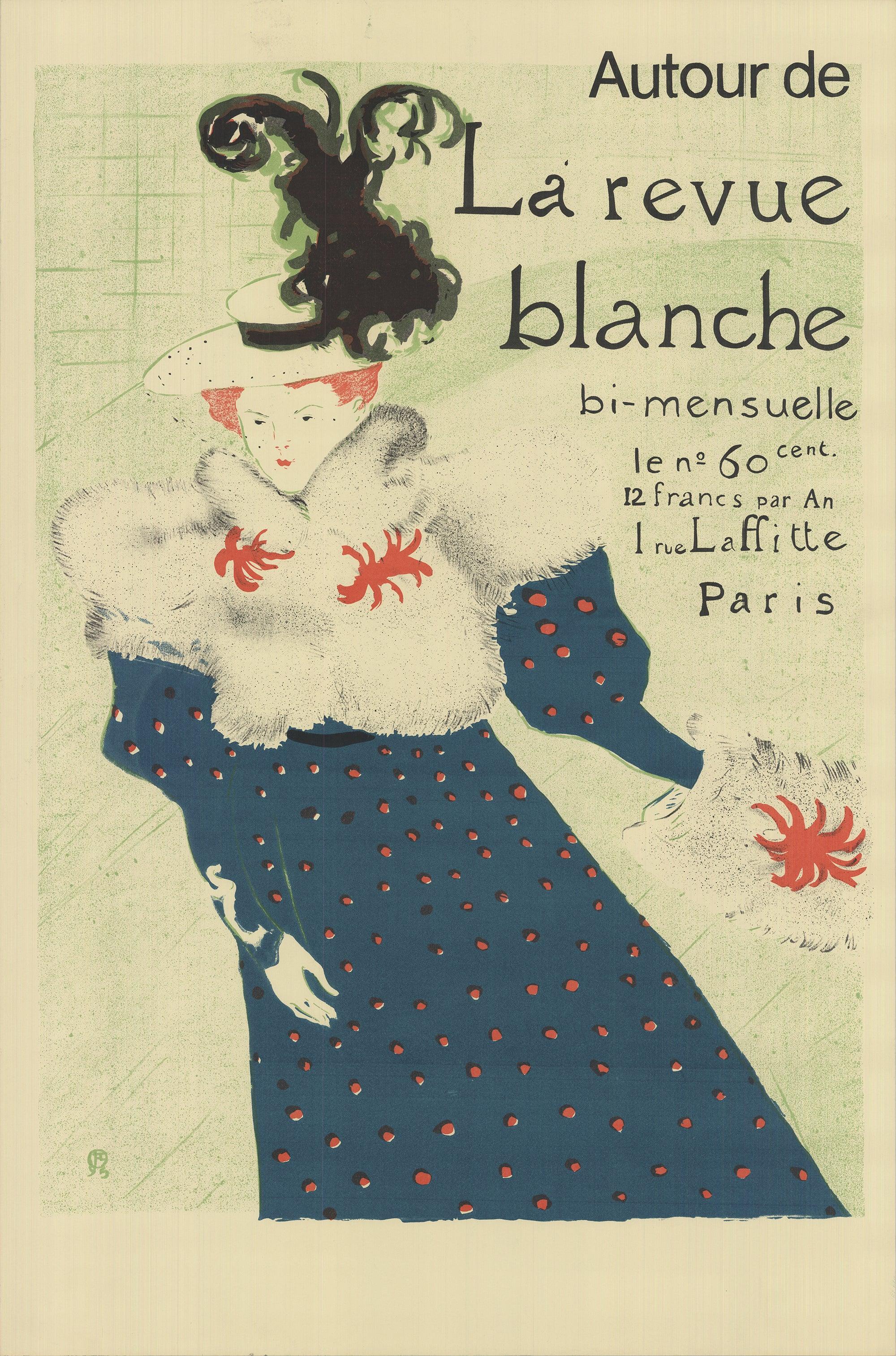 (After) Henri Toulouse Lautrec Figurative Print - Lautrec-La Revue Blanche Lithograph Vintage