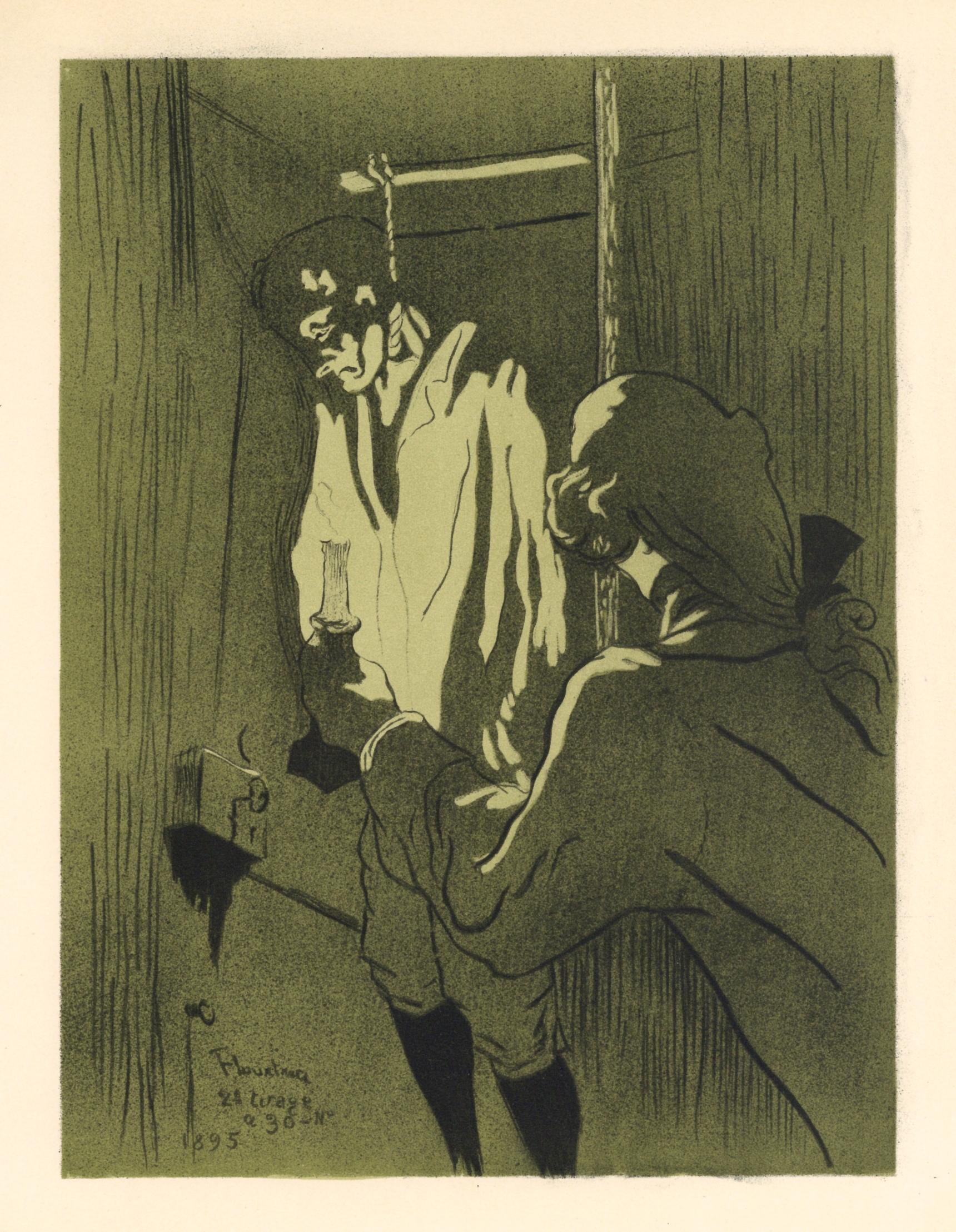"Le Pendu" lithograph poster - Print by (After) Henri Toulouse Lautrec