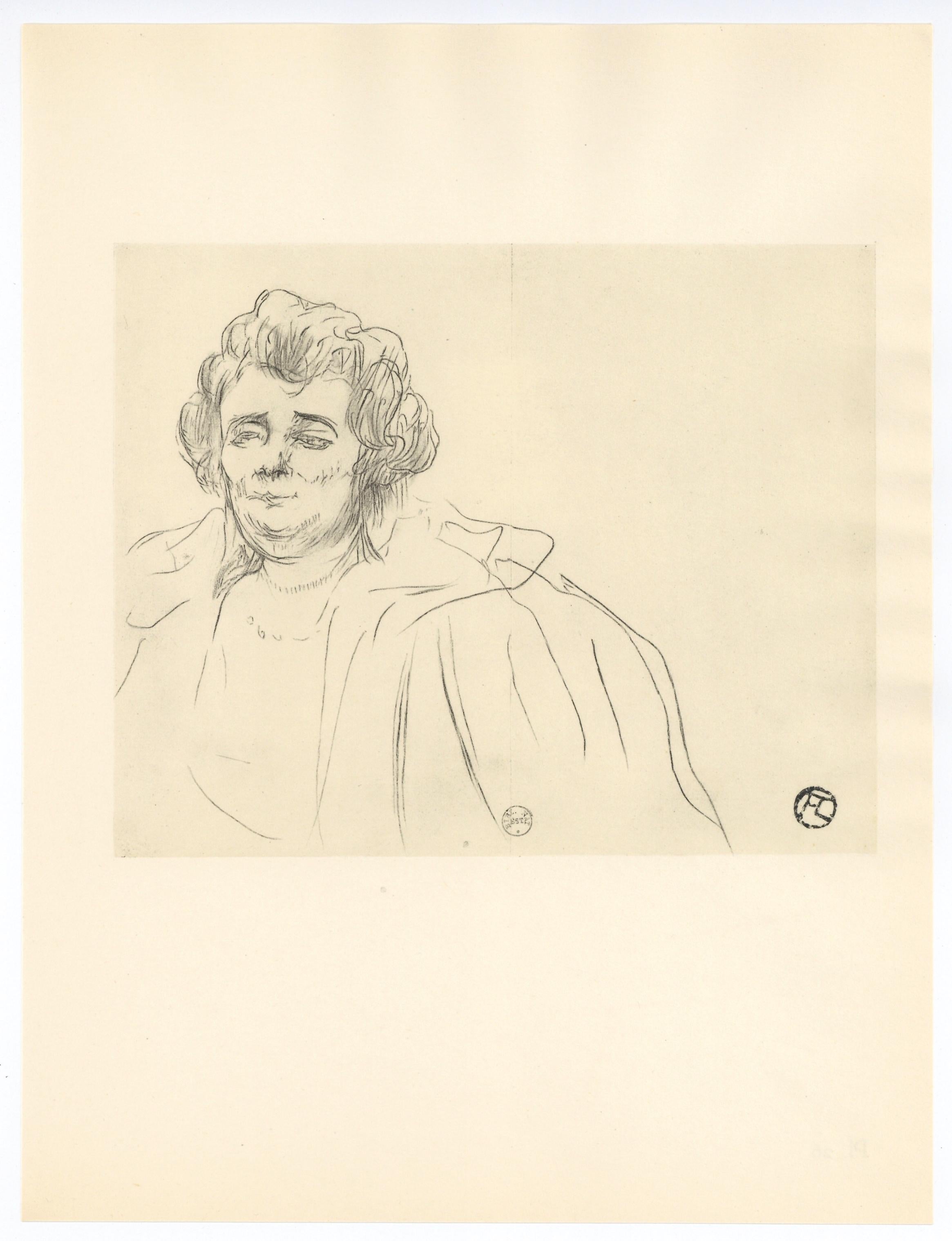 "Madame Baron" lithograph - Print by (After) Henri Toulouse Lautrec