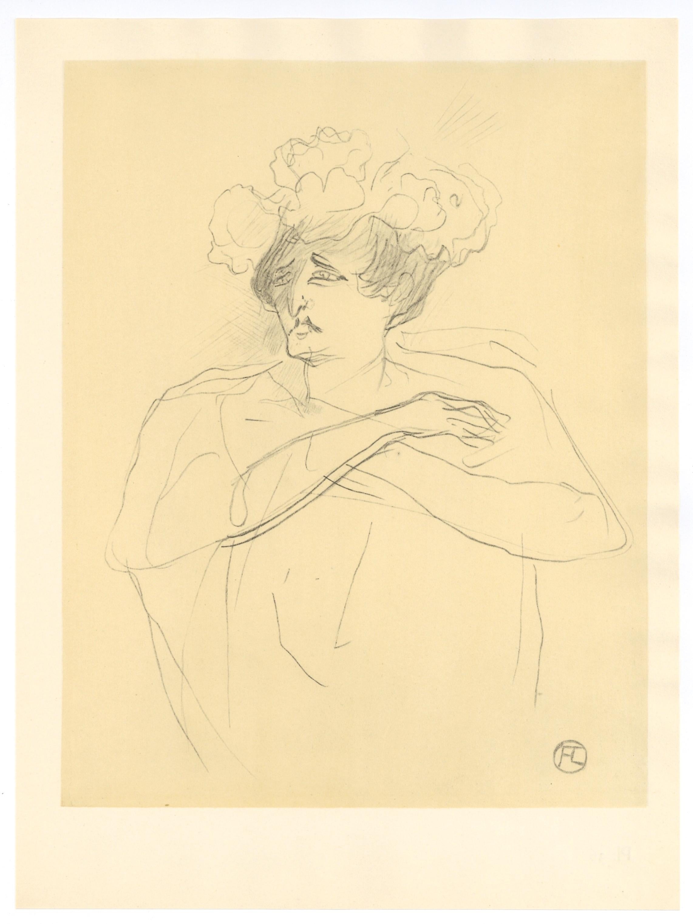 "Mademoiselle G. dans messaline" lithograph - Print by (After) Henri Toulouse Lautrec