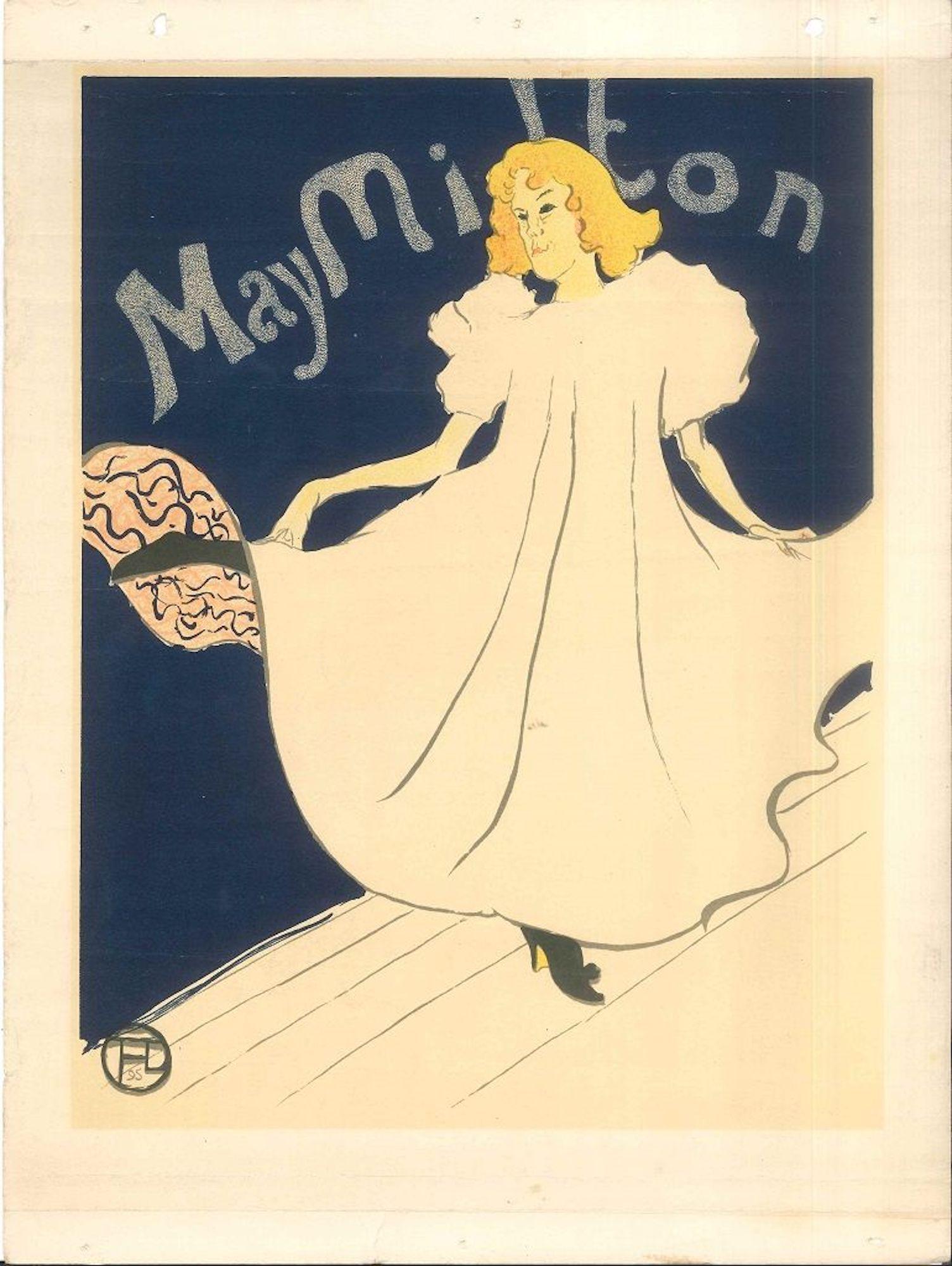 May Milton - Litho d'après H. de Toulouse-Lautrec