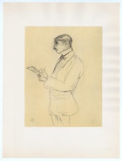 "Monsieur Bougle en casquette" lithograph
