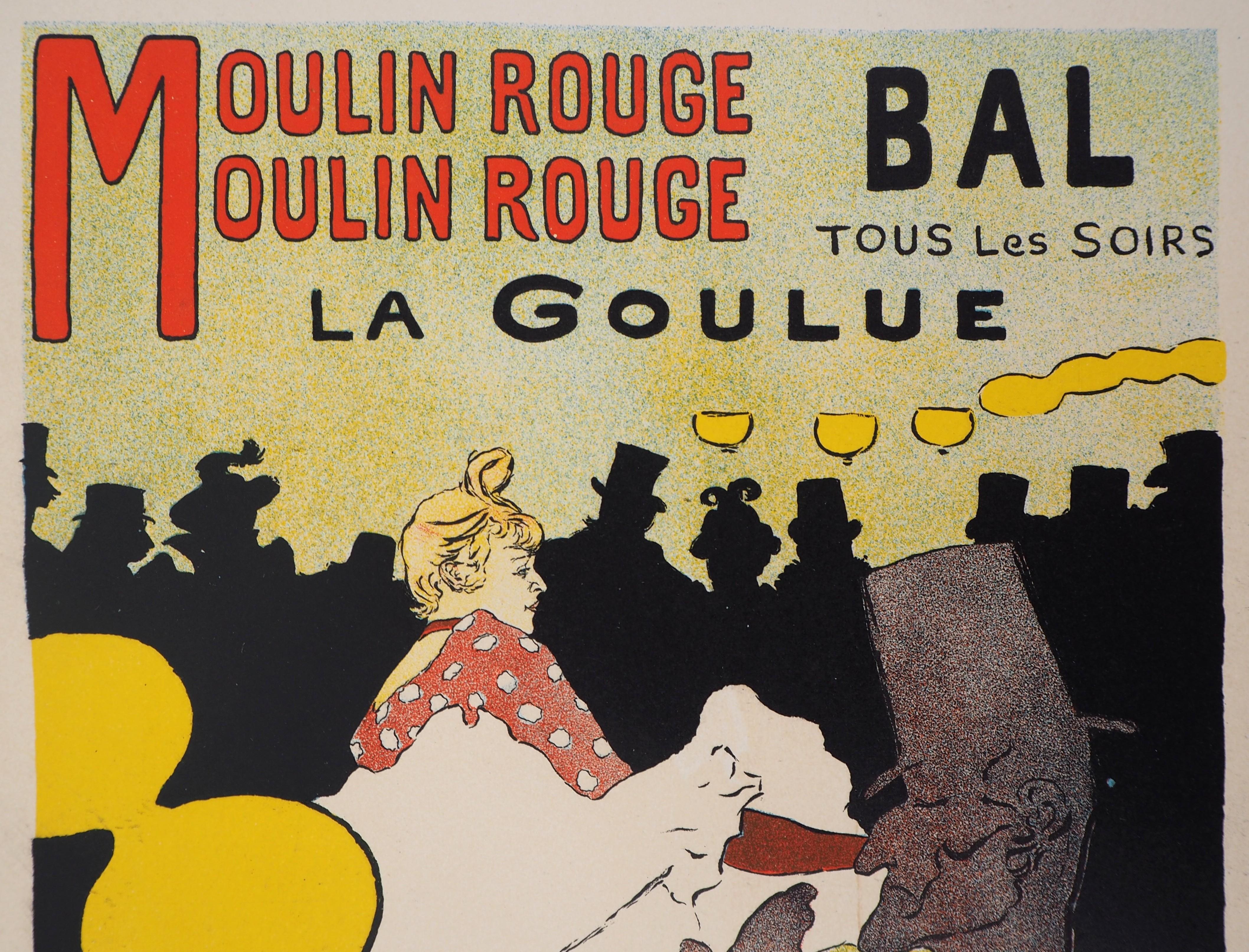 Moulin Rouge : La Goulue - Lithograph (Les Maîtres de l'Affiche), 1897 - Beige Figurative Print by (After) Henri Toulouse Lautrec