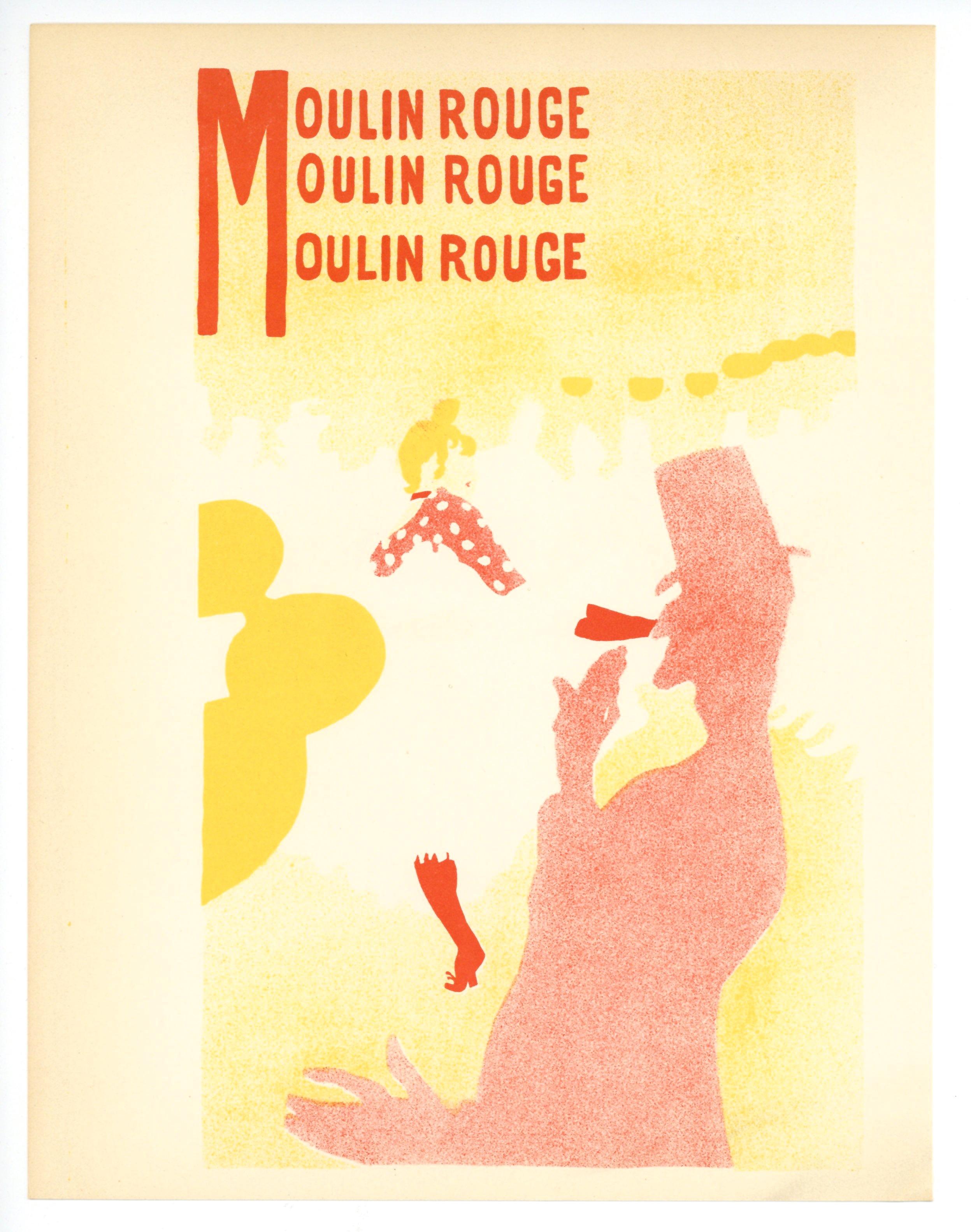 „Moulin Rouge – La Goulue“ sowie Farbdekompositionen – Lithographieplakat im Angebot 1