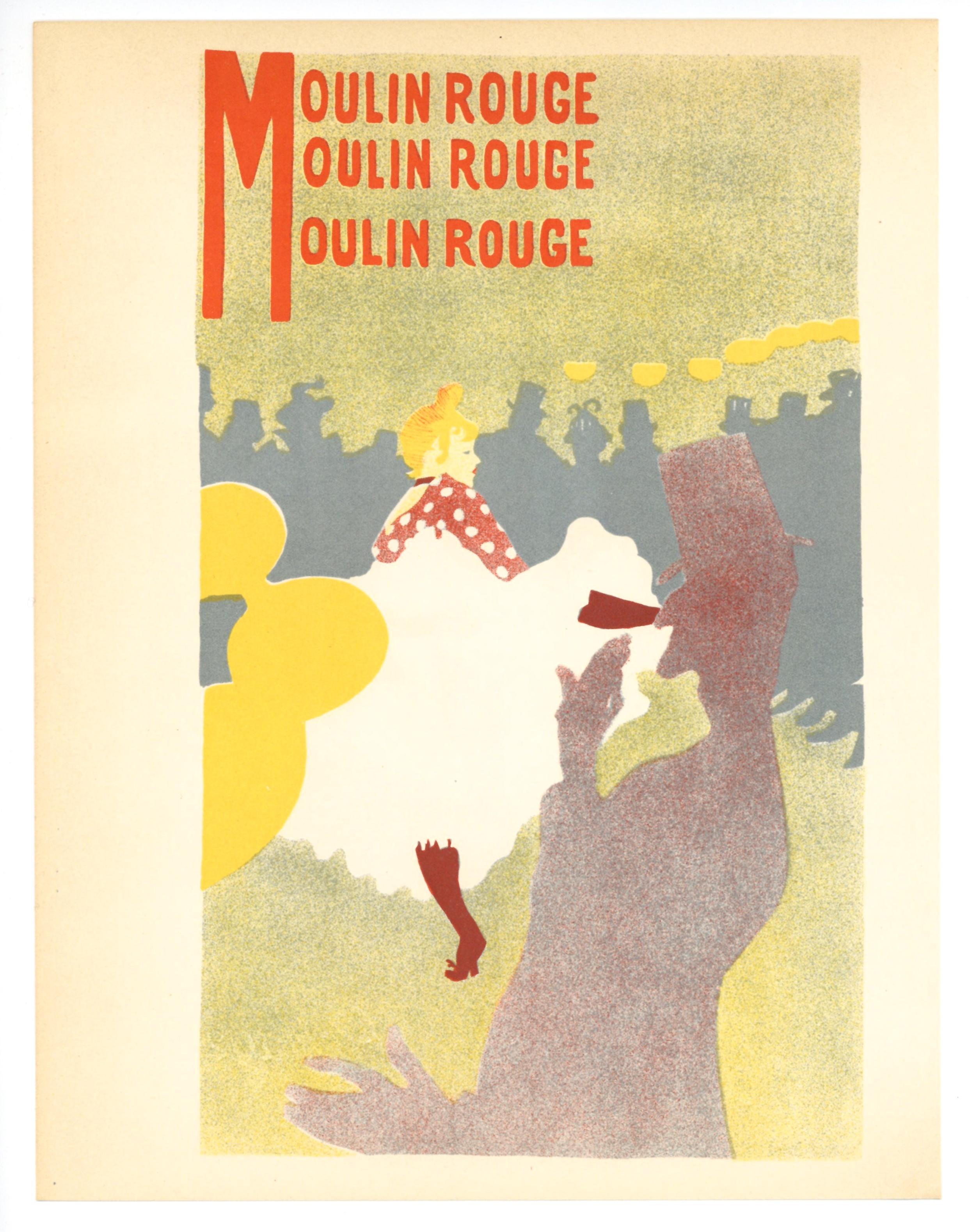 „Moulin Rouge – La Goulue“ sowie Farbdekompositionen – Lithographieplakat im Angebot 2