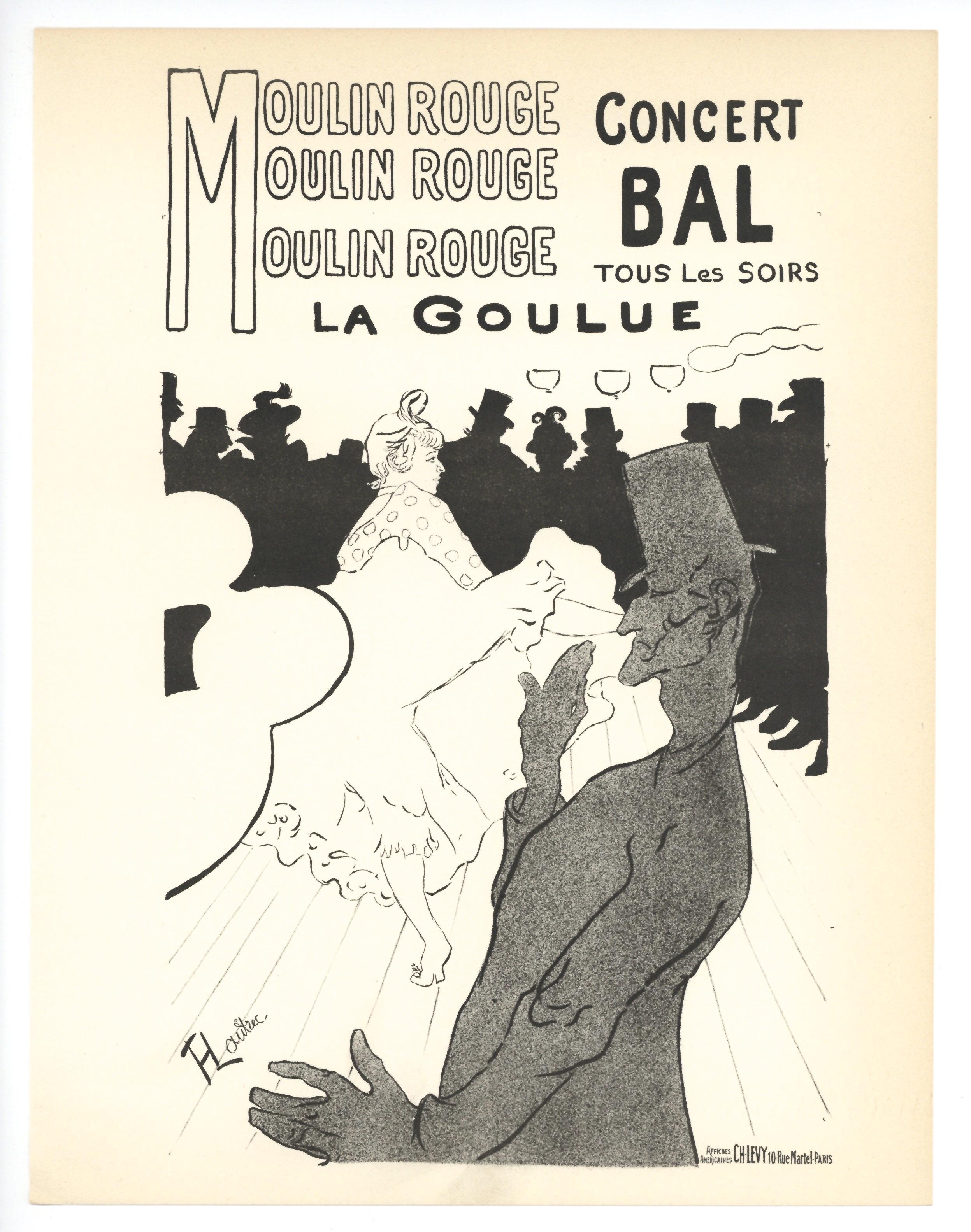 „Moulin Rouge – La Goulue“ sowie Farbdekompositionen – Lithographieplakat im Angebot 3
