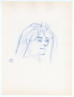 "Tête de femme de trois-quart" litografía