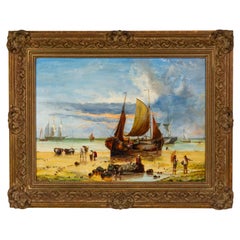 After Henry Redmore "Dutch Coast" Nautical Maritime Seascape Oil Painting 