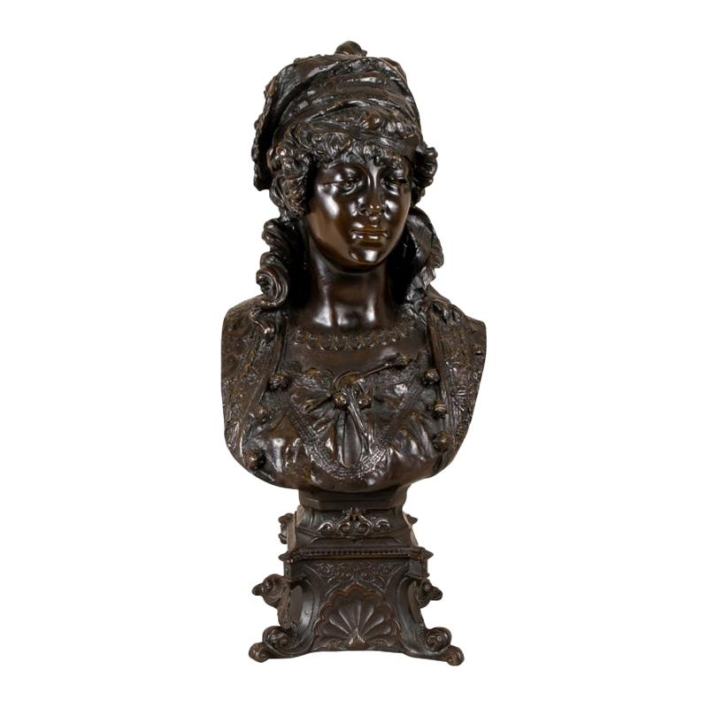 After Henry Weisse 'German, 19th Century', Bronze Sculpture, "The Gypsy Girl, " 2