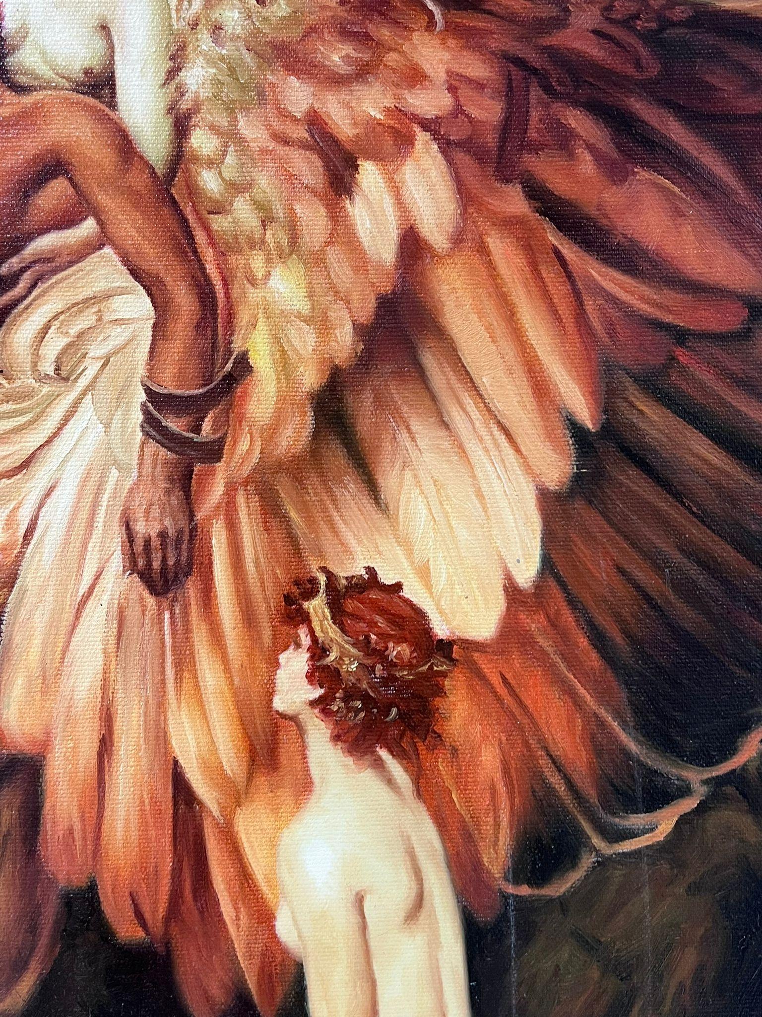The Lament of Icarus Large Signed Oil Painting on Canvas Mythological Nudes For Sale 5