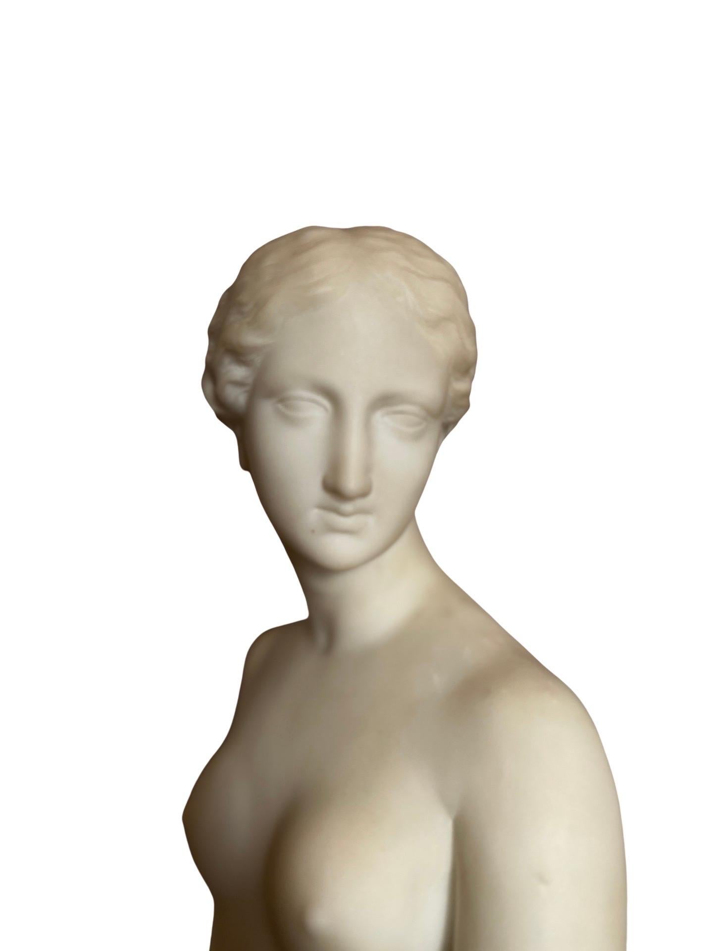 D'après Hiram Powers, sculpture en marbre Grand Tour du esclave grec en vente 4
