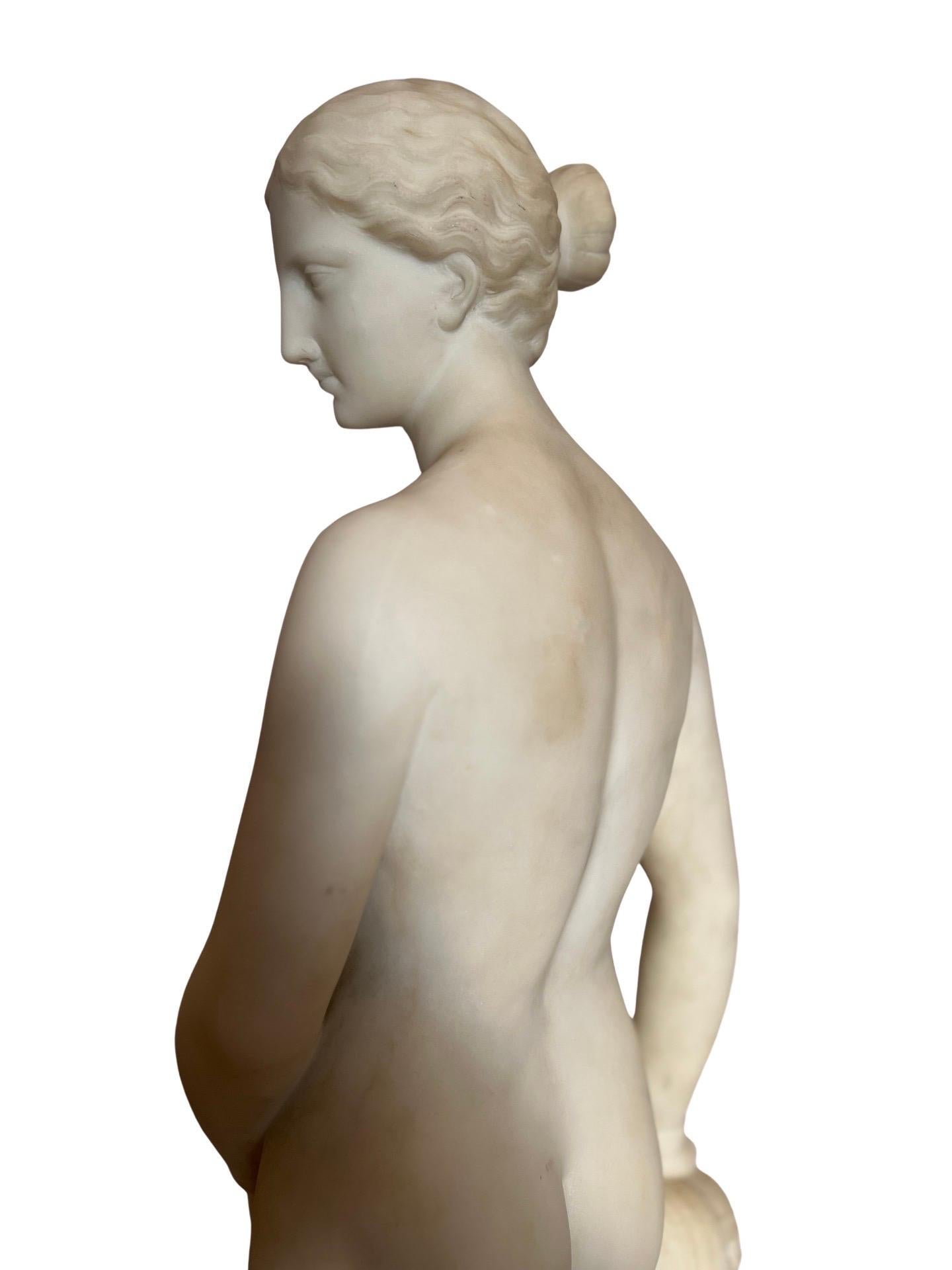 D'après Hiram Powers, sculpture en marbre Grand Tour du esclave grec en vente 6