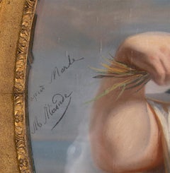 Drawing After Hugues Merle « Peasant with a Goat »  Pastel - Framed - 19th