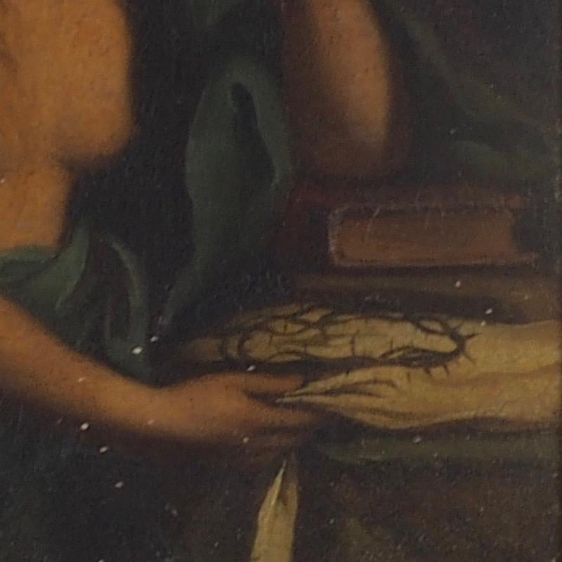 Baroque After Il Guercino, The Penitent Mary Magdalene, Frame by Garbanati, 18th Century