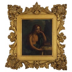 After Il Guercino, The Penitent Mary Magdalene, Frame by Garbanati, 18th Century