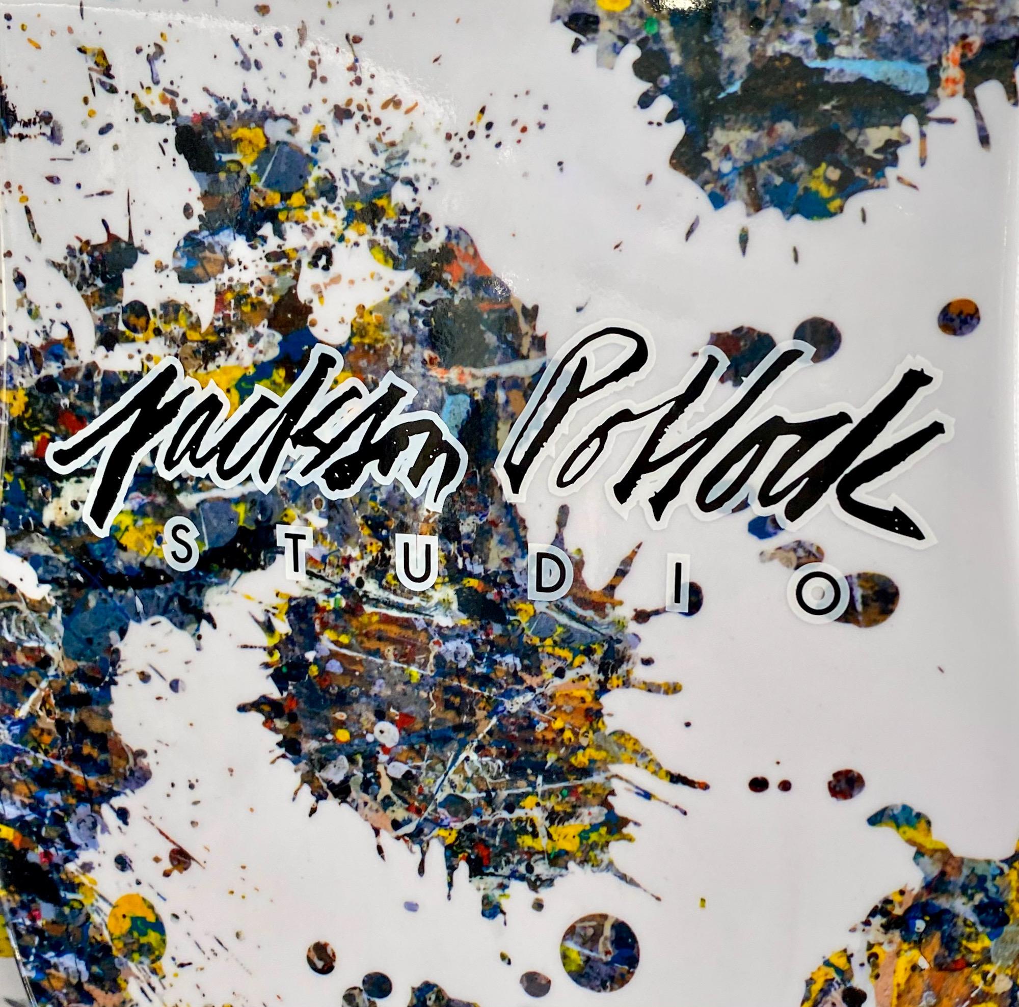 Jackson Pollock Bearbrick 1000% figura (Jackson Pollock BE@RBRICK) - Animal Print Gris de (after) Jackson Pollock 