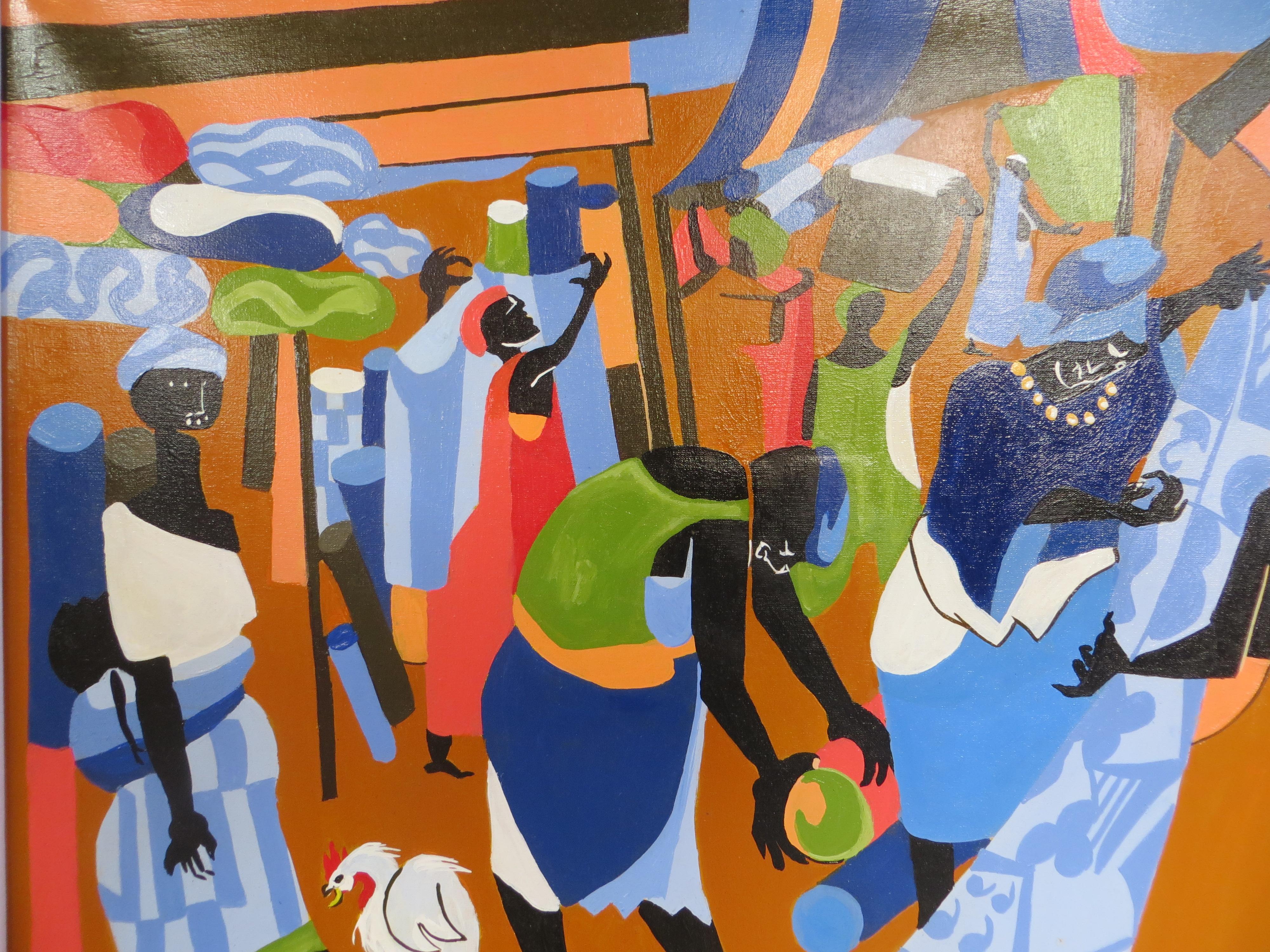 Scena del mercato After Jacob Lawrence in vendita 4