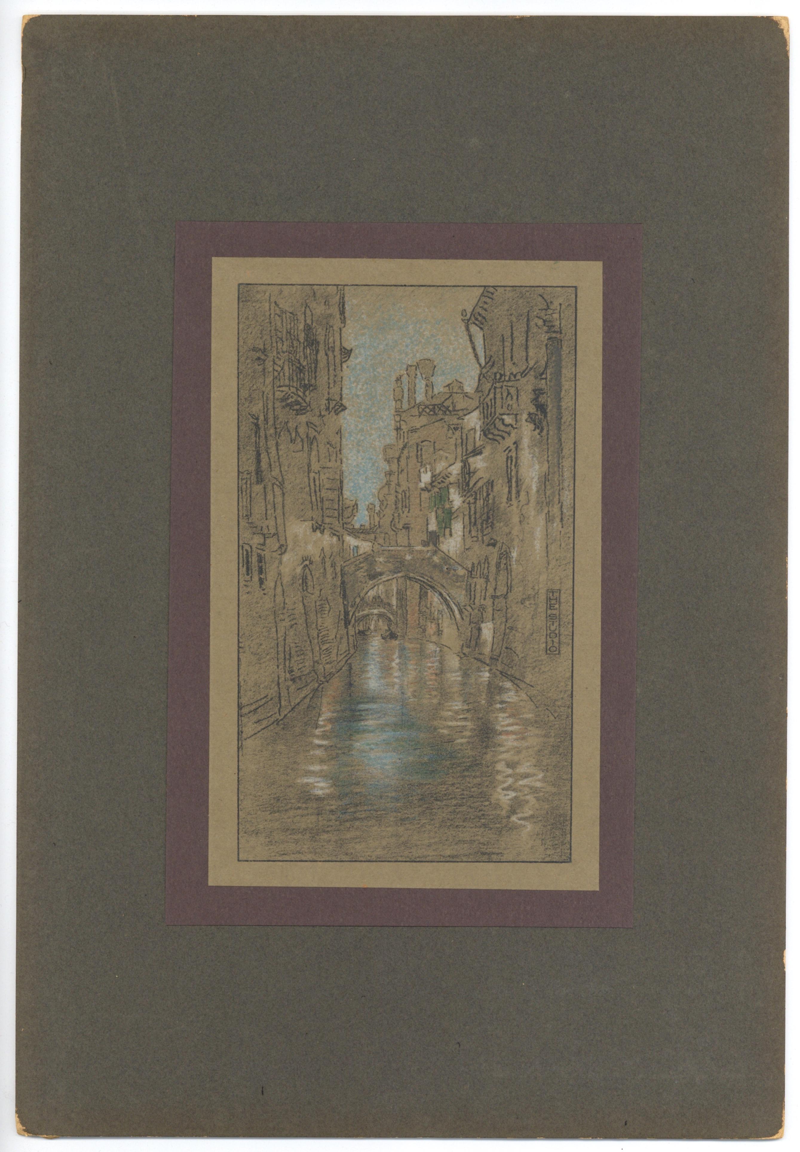 Medium: Lithographie (nach dem Pastell). Die Lithografie wurde von Whistlers Freund und Künstlerkollegen Thomas Way ausgeführt und 1905 in London von The Studio in einer seltenen Luxusmappe veröffentlicht. Die Lithographie ist auf glattem Velin