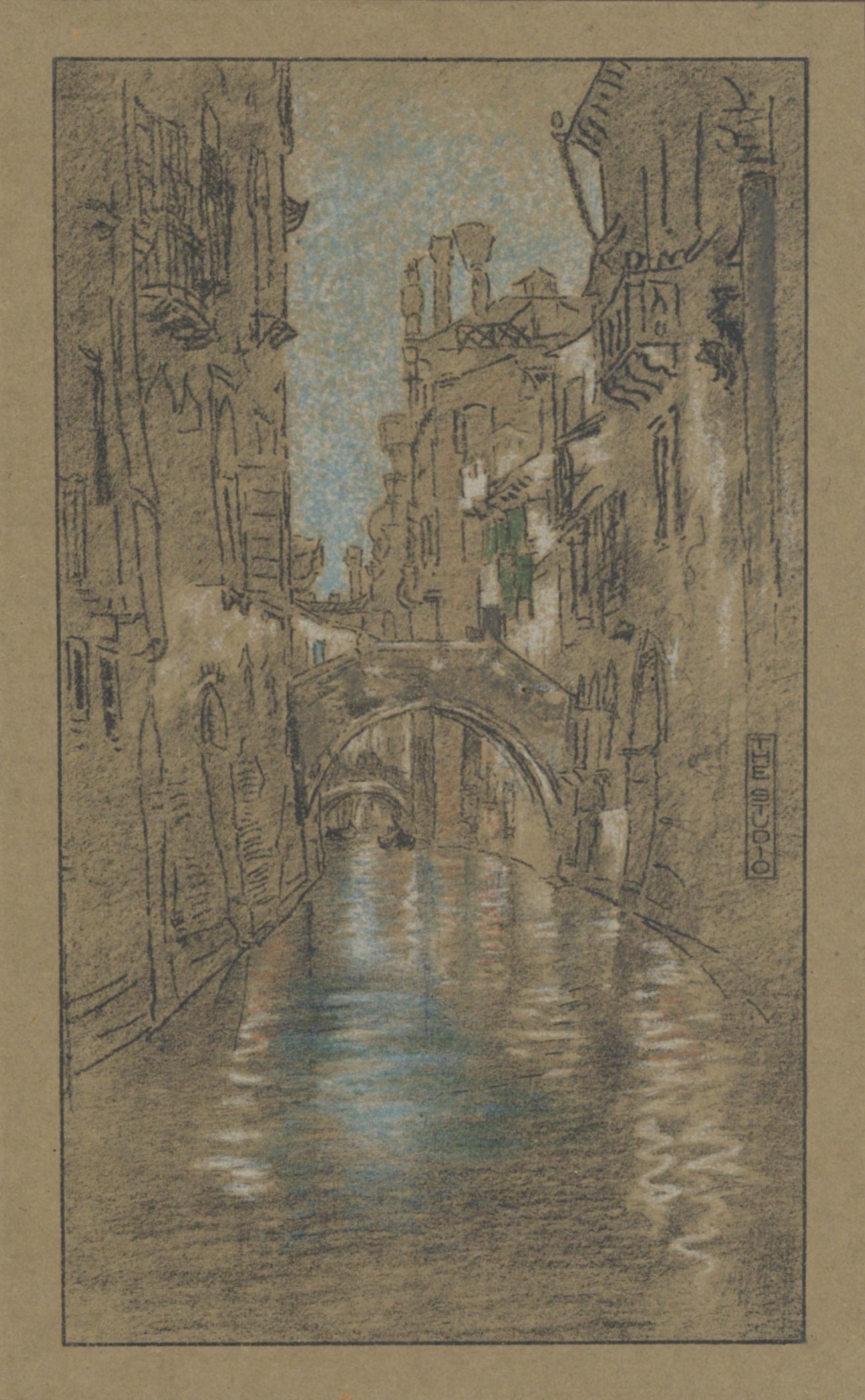 „Ein venezianischer Kanal“ Lithographie 1905 – Print von (after) James Abbott McNeill Whistler