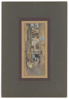 "Bead-Stringers, Venice" lithograph 1905