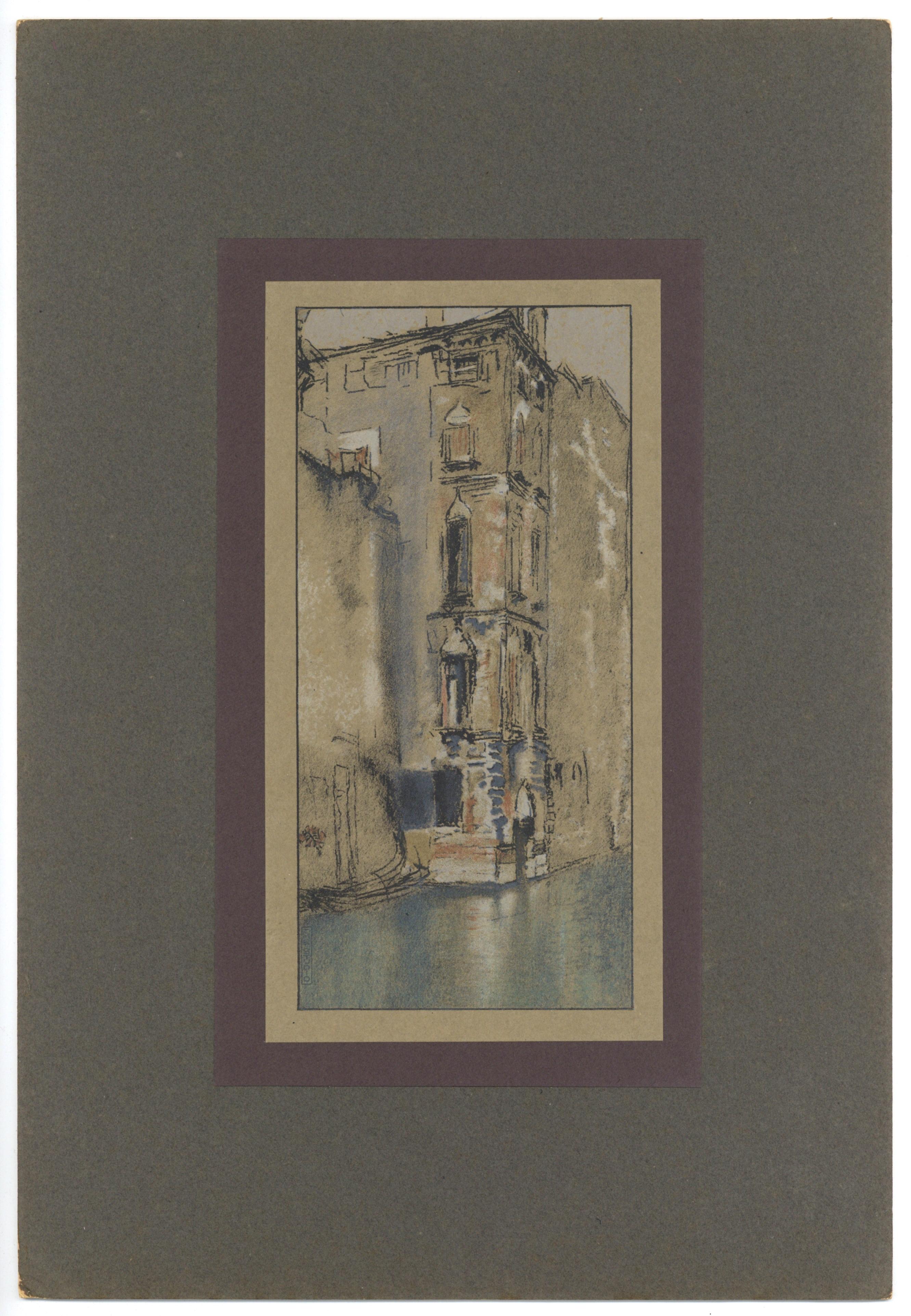 Medium: Lithographie (nach dem Pastell). Die Lithografie wurde von Whistlers Freund und Künstlerkollegen Thomas Way ausgeführt und 1905 in London von The Studio in einer seltenen Luxusmappe veröffentlicht. Die Lithographie ist auf glattem Velin