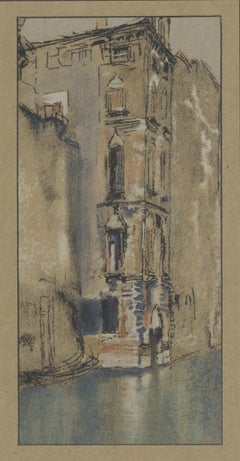 "The Old Marble Hall, Venice" lithograph 1905