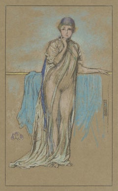 Antique "The Purple Cap" lithograph 1905