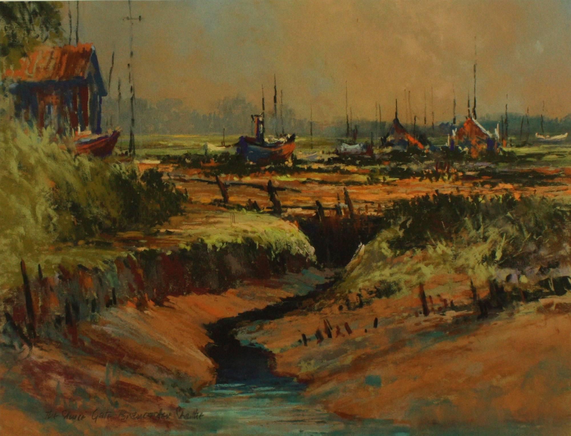 The Sluice Gate Brancaster Staithe by James Chambury - Print by (after) James Chambury